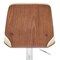 Armen Living Sabine Adjustable Swivel Cream Faux Leather with Walnut Back and Chrome Bar Stool LCSBBAWACR - alternate 8